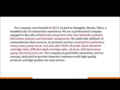 VBCD.3-8 DE-FL Sany Pièces de pompe à béton Valve d'équilibrage réglable pour une distribution optimale du débit